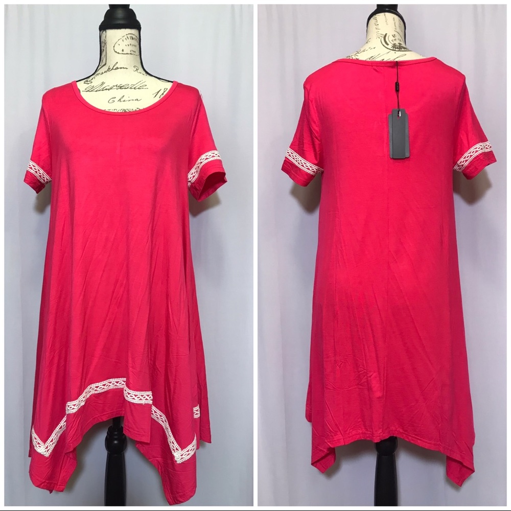 NWT Women’s Pink Casual Tunic Dress Size Medium